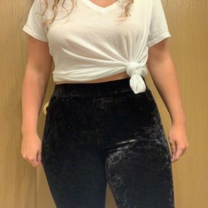 Velvet Black Leggings (size large)